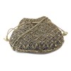 Purpledip Potli Bag (Drawstring Purse): Gold Thread Sequin Embroidery, Black