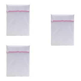 3PCS Mesh Laundry Bags For Washing Machine,Laundry Bags with Zips For Bra,Socks,Clothiing Washing Bag,Pink,30 * 40CM