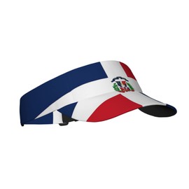 Cute Funny Dominican Flag Hat Women Men Adjustable Flag Sport Sun Visor Hat Summer Fashion Sun Cap Beach Flag Hat