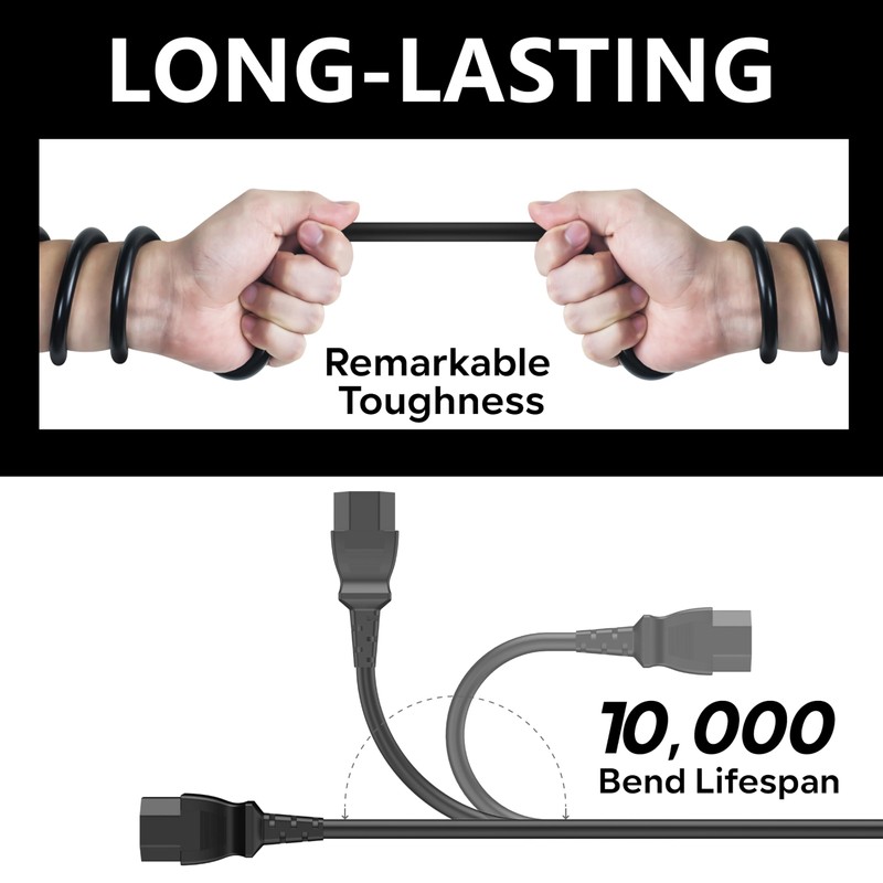 Power Cord Replacement for Treadmills and Computers, Extra Long 8