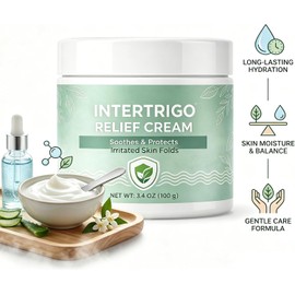 Crema de alivio Intertrigo, crema barrera para el cuidado de los pliegues la piel para adultos, hombres, mujeres, humectante ligero rápida absorción