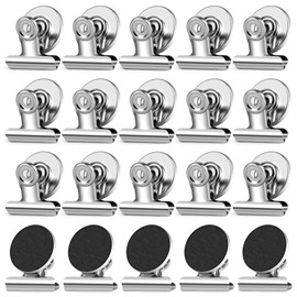 WUDIME 20 Pack Fridge Magnet Refrigerator Magnets, Strong Magnetic Clips, Magnet Clips Heavy Duty, Clip Magnets for Photo Displays, Whiteboard Magnets for Home, Office, Classroom
