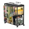 Art Cart Storage Rack with Rolling Wheels, Metal Display Rack