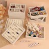 Framendino, 9 Pack Small Jewelry Tray Bulk Stackable Velvet Organizer