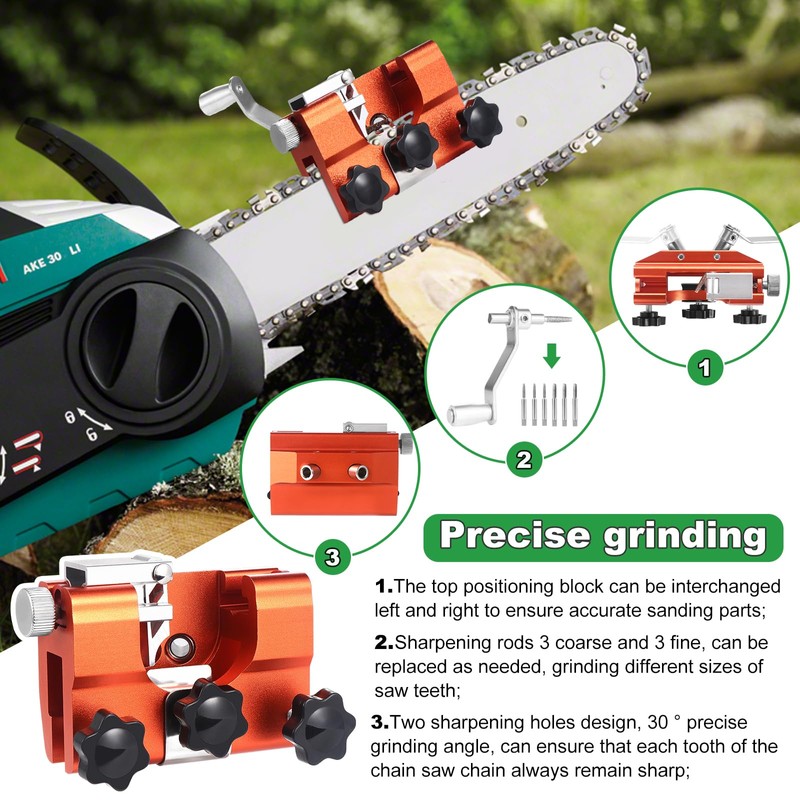 Faankiton Portable Chainsaw Sharpening Tool, Chainsaw Sharpening Kit, Chainsaw Chain