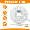 HKZTUY 18W 4.9-Inch Ceiling Fan LED Light Replacement, Dimmable LED