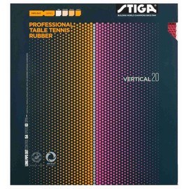 STIGA 1710200113 Table Tennis Rubber, Vertical 20, Black, Thin