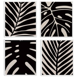 LARTSFRO Swedish Dishcloths for Kitchen, Boho Botanical Floral Swedish DishCloths, Papaya Reusable Paper Towels Washable, 4 Pcs Dish Towels for Kitchen Party Home Housewarming Cleaning Cloths