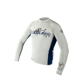 Body Glove Basic Deluxe Lange Ärmel Rash Guard, Silver/Navy