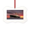 CafePress Titanic Scroll Holiday Ornament 4" x 2.75"