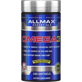 Omega 3 Allmax Aceite De Pescado Ultra Puro Omega-3 180 Caps Sabor Sin sabor