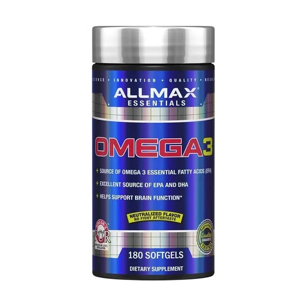 Omega 3 Allmax Aceite De Pescado Ultra Puro Omega-3 180