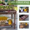 CHARMMA 36" Wooden Potting Bench Work Table with 2 Removable