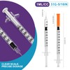 1ml/cc Disposable Syringes with 31Ga 5/16" (8mm) Needle,100Pack