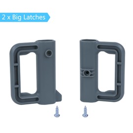 KISKIZ Extra Wide Retractable Baby Gate Replacement Parts Kit (Gray) Retractable Baby Gates Full Set Wall Mount Accessories Retractable Gate Baby Gate Hardware with Brackets, Latches, Hooks, Screws