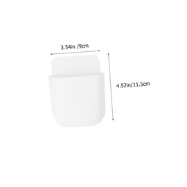 KICHOUSE Wall-mounted Phone Holder Wall Pencil Organizer Remote Control Storage Box for Home Organization