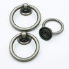 Antique Silver Ring Pulls Nickel Cabinet Knobs and Pulls Kitchen