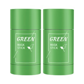 Pack of 2 Green Mask Stick, Green Tea Purifying Clay Stick Mask, Green Stick Blackhead Experiences, Moisturises and Controls the Oil, Deep Cleansing for Oil Control, Blackhead Removal for All Skin