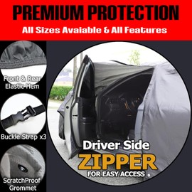 Royal Shield 24 Ultimate Protection Car Cover with Soft Inner Cotton All Weather Waterproof Snow Rain Sun UV Resistant for 2015-2025 NX - (S3) - Gray