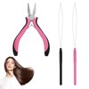 3 Pcs Professional Nano Hair Extension Tools, Hair Extension Pliers