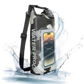 IP68 - Bolsa impermeable para piscina, 2 litros, bolsa impermeable enrollable, bolsas secas para kayak, impermeable, con bolsa de teléfono, bolsa grande impermeable para teléfono, accesorios