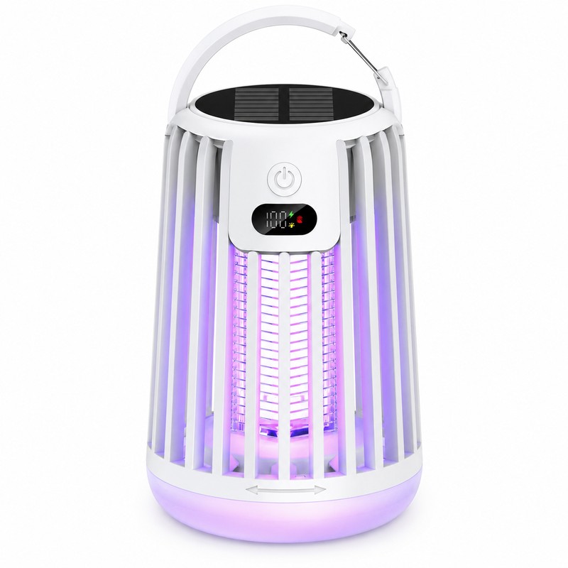 Solar Bug Zapper Garden Light for Outdoor Use – Rechargeable