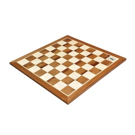 Walnut & Maple Wooden Chess Board - 2.0" with Logo