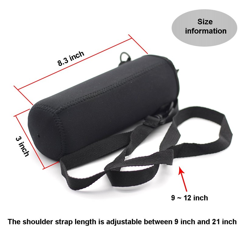 Kvvdi 2 Pack 32 oz Neoprene Glass Water Bottle Cooler