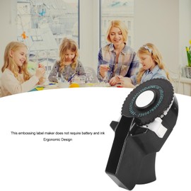 Embossing Label Maker, Portable Hand Vintage Labels Printer with 2 Rolls 3D Embossing Label, Retro Embossed Label Ierer, Old School Label Writer 3D Embossing for Home Office DIY