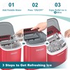 EUHOMY Countertop Ice Maker Machine with Handle, 26lbs Per Day,