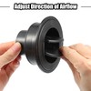 X AUTOHAUX 100mm 75mm Round Black AC Air Condition Vent