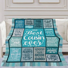 Yufobel Cousin Gift for Women, Gifts for Cousins Female, Best Cousin Gifts, Cousin Birthday Gifts for Women, Gifts for Cousin Blanket, Birthday Gift for Cousin, Cousin Gift Ideas Throw 60"x50"
