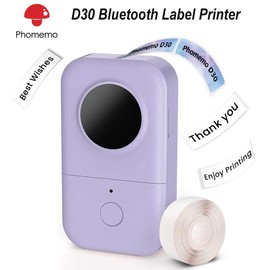 Phomemo Label Maker Thermal Phomemo D30 Bluetooth Wireless Mini Portable Label Printer