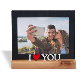 GEGUTON - Picture Frame I Love You 5"x7" - Wooden Frame, Picture Frame for Gift, Decorative Item, Valentines Day, Horizontal Display, Home Vintage, Marriage Picture, Cute Frames, Picture for Tabletop.