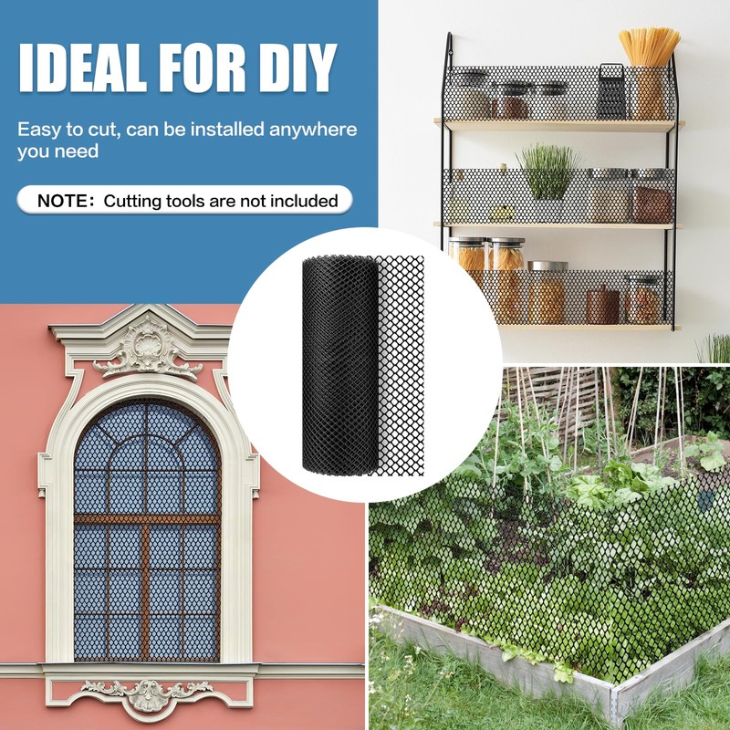 Plastic Pet & Garden Fence - Black 15.7in X 50ft