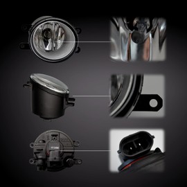 Boxlight Fog Light Assembly for Toyota Corolla 2008-2010 Fog Light Kit with H11 12V 55W Halogen Bulbs Front Fog Lamps Included Switch Wiring Harness and Bezels