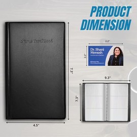 Professional Business Card Holder/Book with Black Cover Holds 300 Business Cards by Ring Binder Depot
