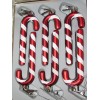 Glass ornaments. 6 Clip on Candy cane.