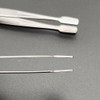 JZK Stainless Steel Flat Head Tweezers, 2Pcs for Philately, Crafting,