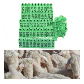 MIZORLIE Sheep Ear Tag 001-100 Numbered Goat Ear Tags(Number Plastic Livestoc...