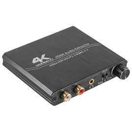 Laroal Audio Extractor Audio Splitter to Optical Stereo Converter with Volume Control, Digital Analog Output for Home Audio Systems, TV