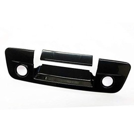 S SIZVER Ultra Finish Glossy-Black Series 2pcs Tailgate Cover Compatible with 2009-2018 RAM 1500+2500+3500 W/Camera Hole