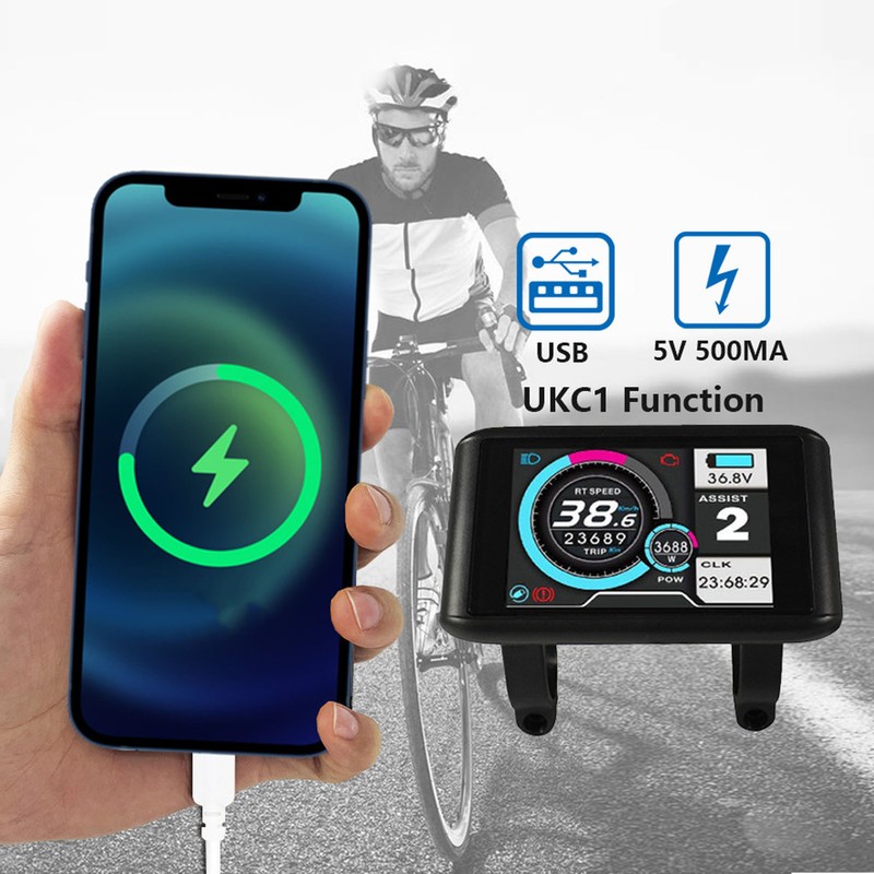 Electric Bicycle Display Panel ABS 5V LCD High Definition Multifunction