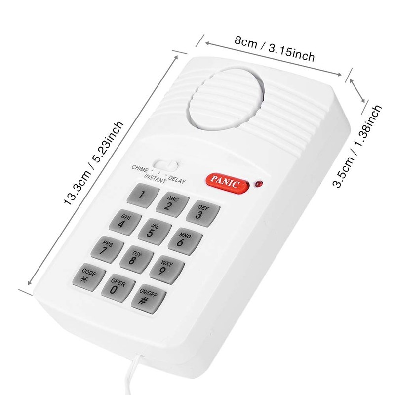 Door Alarm System, Home Security Keypad with Panic Button Door