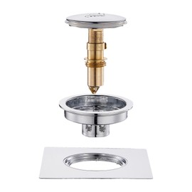 Pop Up Sink Drain Stopper,Pop-Up Drain Stopper Stainless Steel Hair Catcher | Anti-Odor Sink Strainer with Basket Anti-Clogging Sink Stopper for Replacement