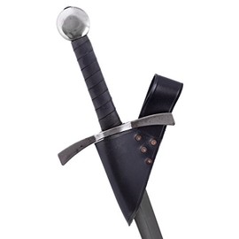 Battle-Merchant Leather Sword Belt Holder, black