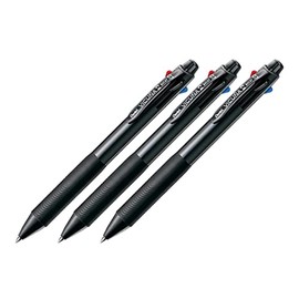Pentel VICUNA Ballpoint Pen - Black Barrel - 4 Colours - Pack of 3