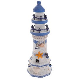 NUOBESTY Nautical Lighthouse Statue Wooden Light Houses Coastal Lighthouse Models for Home Office Tabletop Craft Decor Souvenir