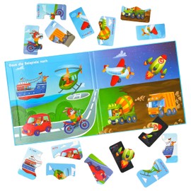 MAGNIKON UD111 First Large Puzzles 2 Pieces Transport with 16 Magnets, Toddlers Magnetic Duo Children's Puzzles, Educational Game for Car Rides, Children's Activity, Games for On the Go