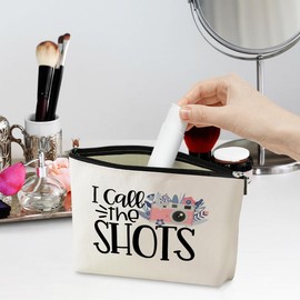 Call The Shots, Photographer Gifts, Gifts for Photographers Camera Lovers Photography Makeup Bag Funny Cosmetic Bag for Women Girls Photo Lovers Photo Club Inspirational Graduation Birthday Gift